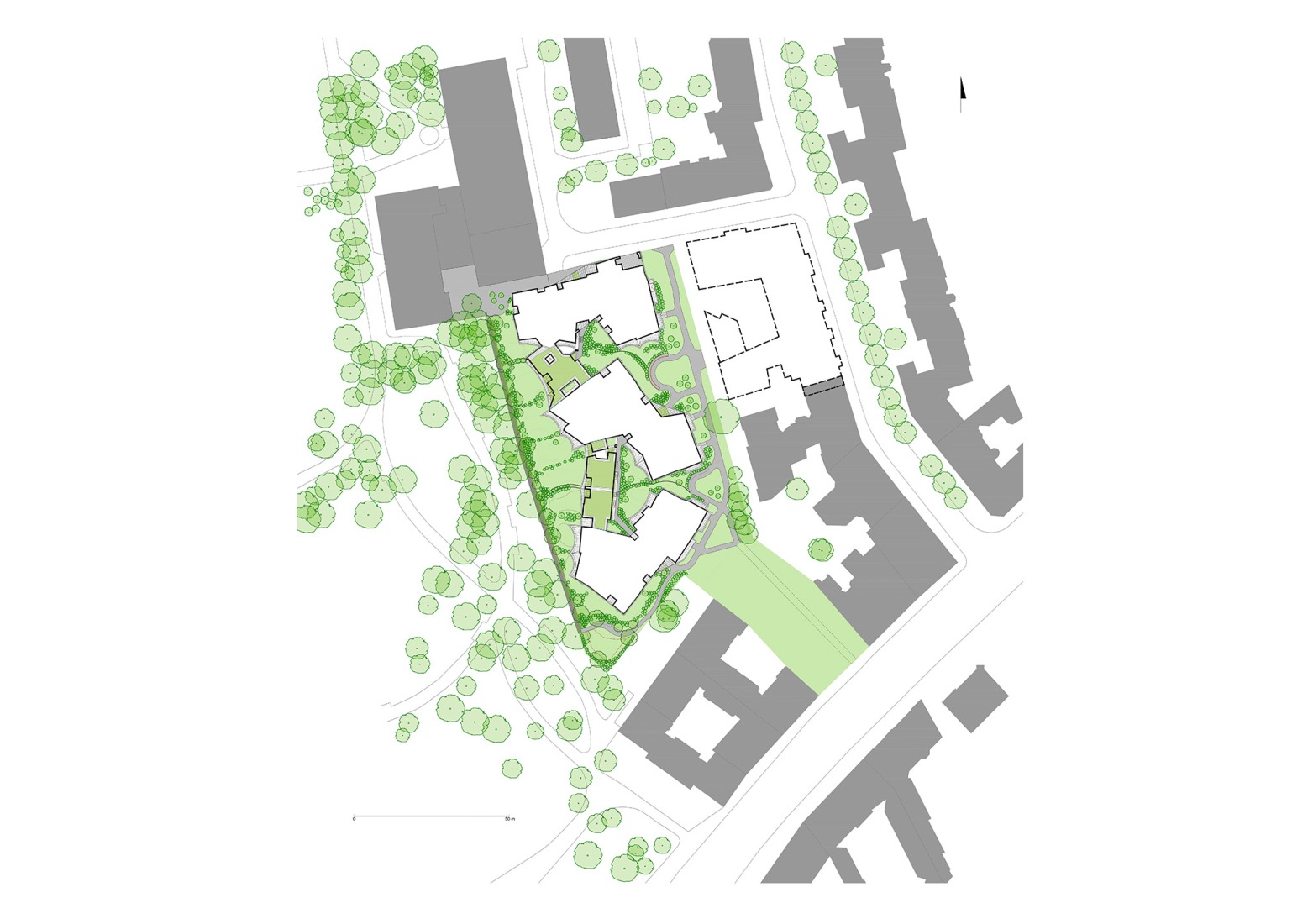 Site plan. Perfumiarnia by JEMS Architekci.