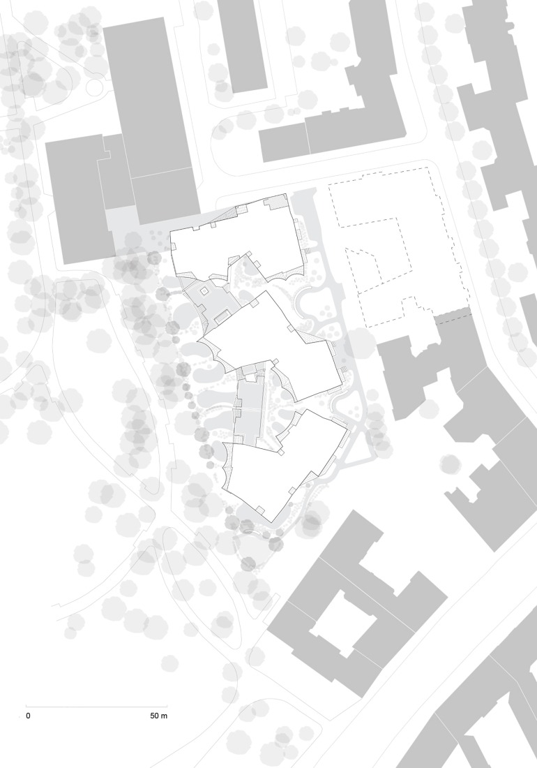 Site plan. Perfumiarnia by JEMS Architekci.