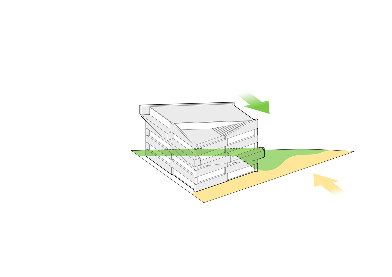 Diagram. BIG headquarters by Bjarke Ingels Group. 