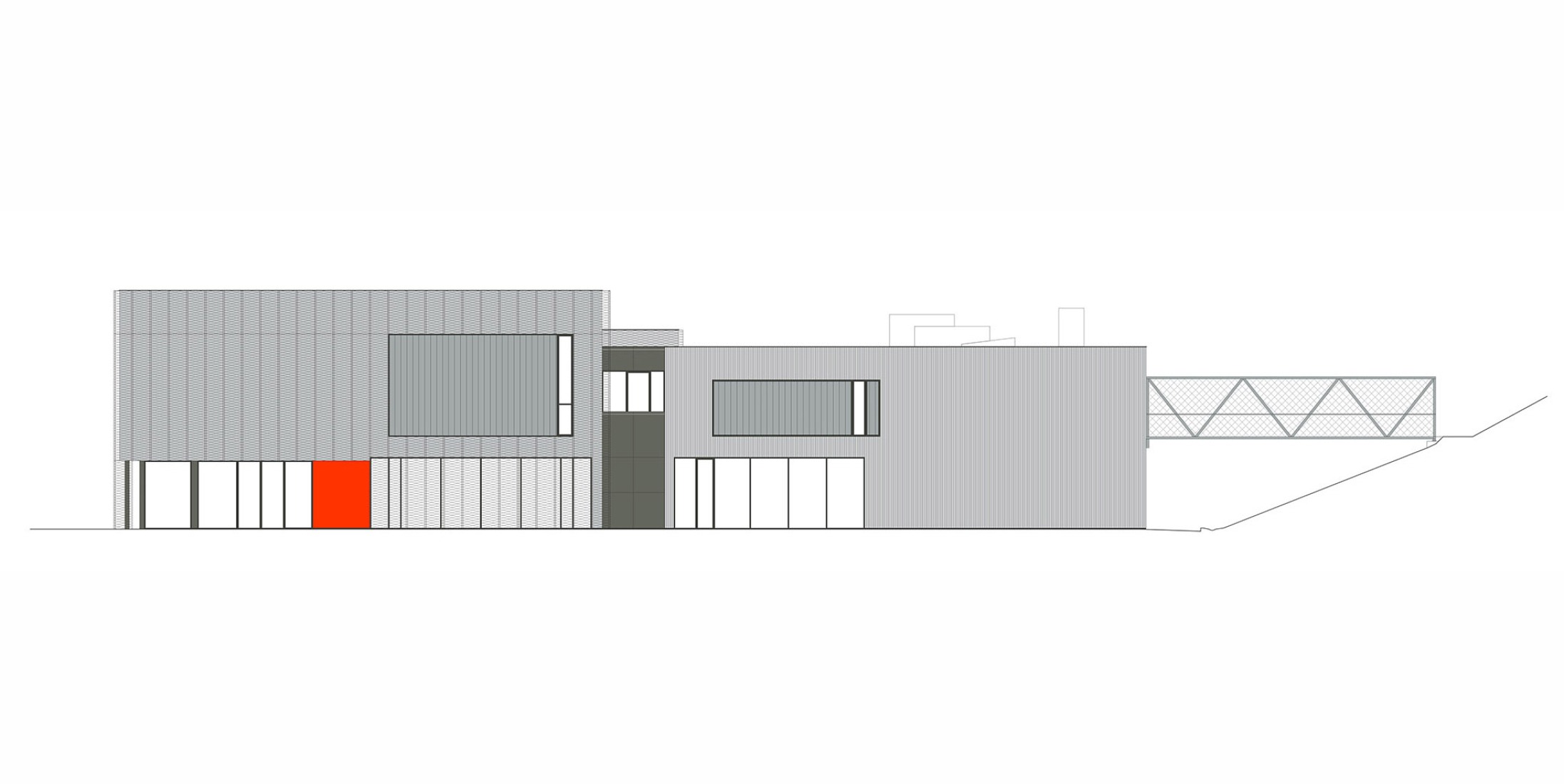 Elevation. BLUM Headquarters by QARTA Architektura.