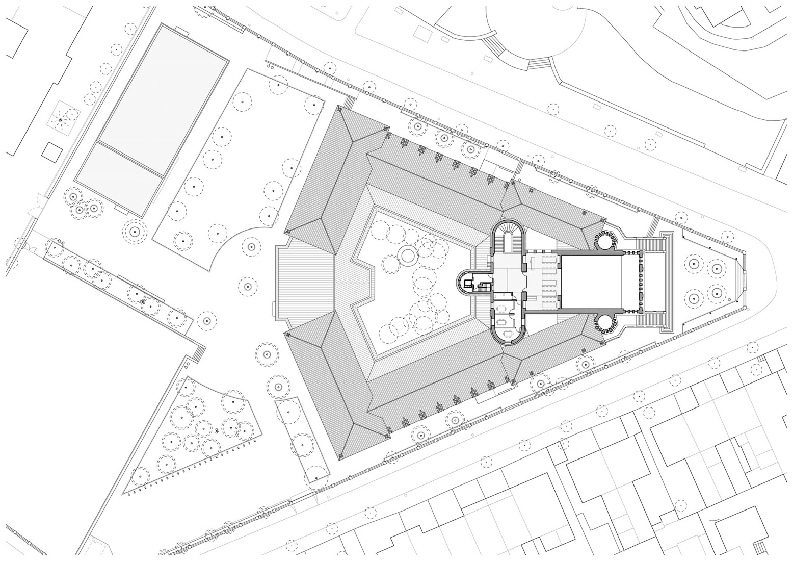 Plano de planta tercera. Rehabilitación del Instituto La Rábida por Francisco Marqués Vilaplana y Luis Rubio Marín.