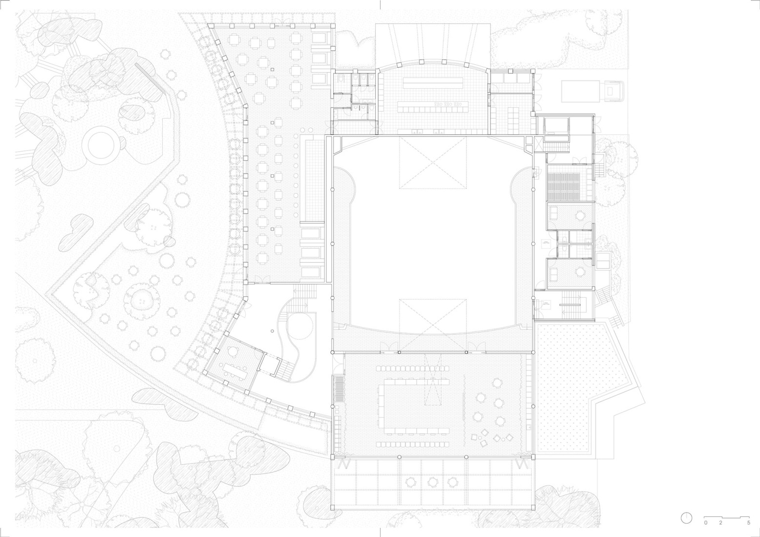 Plano de planta primera. De Roosenberg por Henley Halebrown + WV Architecten.