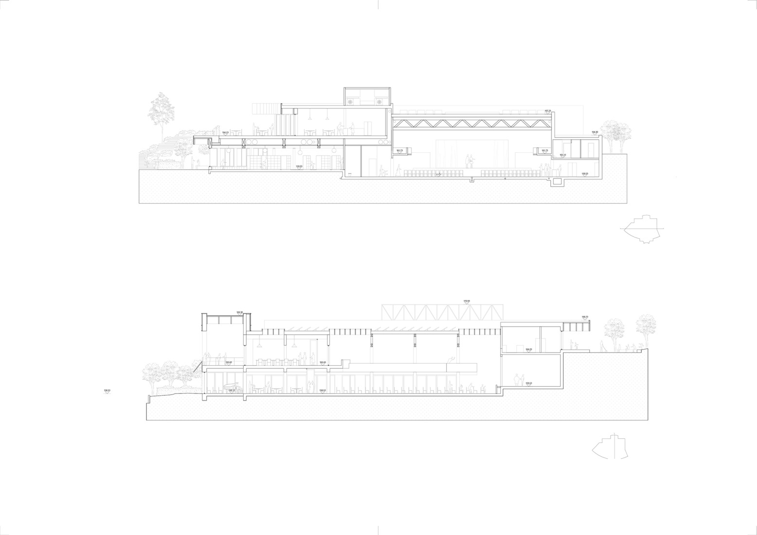 Sección. De Roosenberg por Henley Halebrown + WV Architecten.