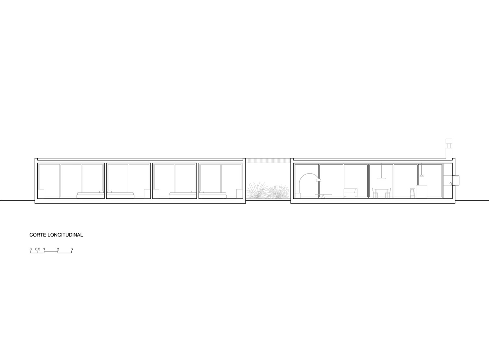 Sección. Casa PM por VDV Arquitectura.