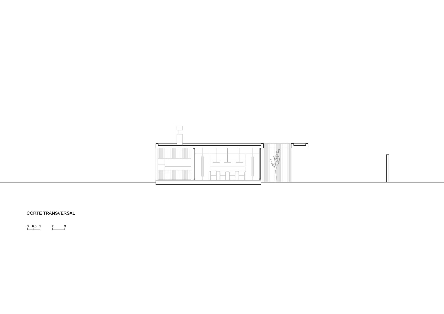 Sección. Casa PM por VDV Arquitectura.