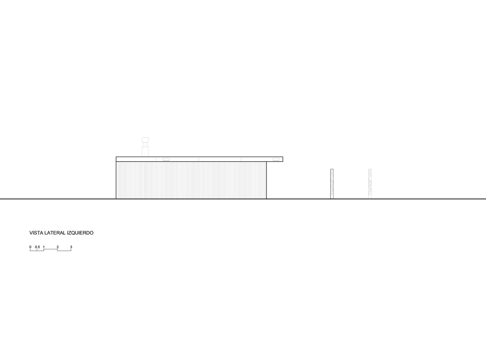 Alzado oeste. Casa PM por VDV Arquitectura.