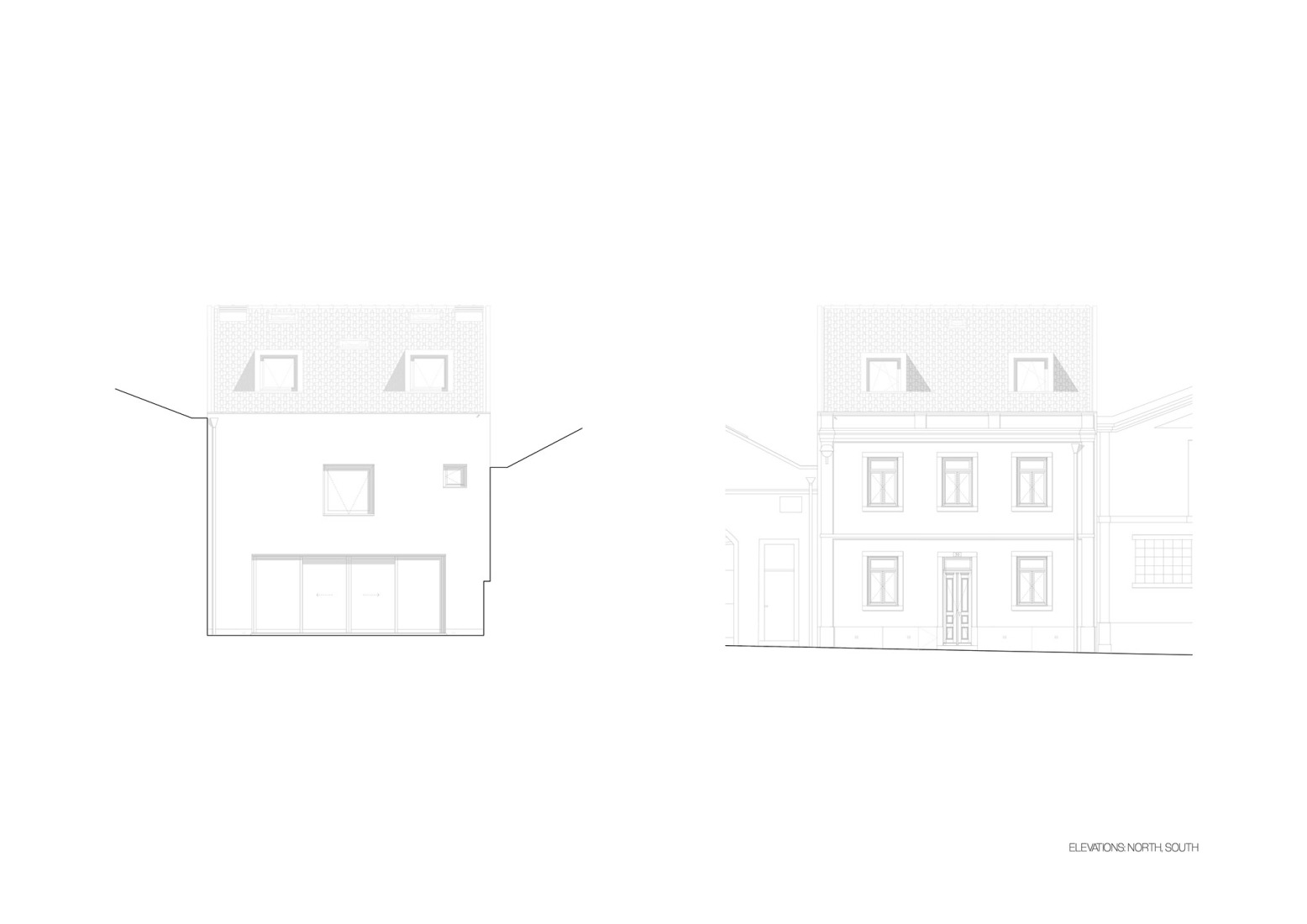 North and south elevations. Marvila by Atelier José Andrade Rocha. 