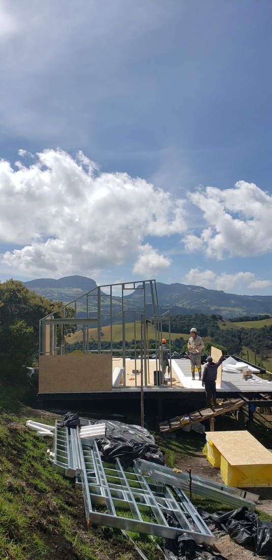 Construction process. Carupa House by Bermúdez Architects. Photograph by Ramón Bermúdez.