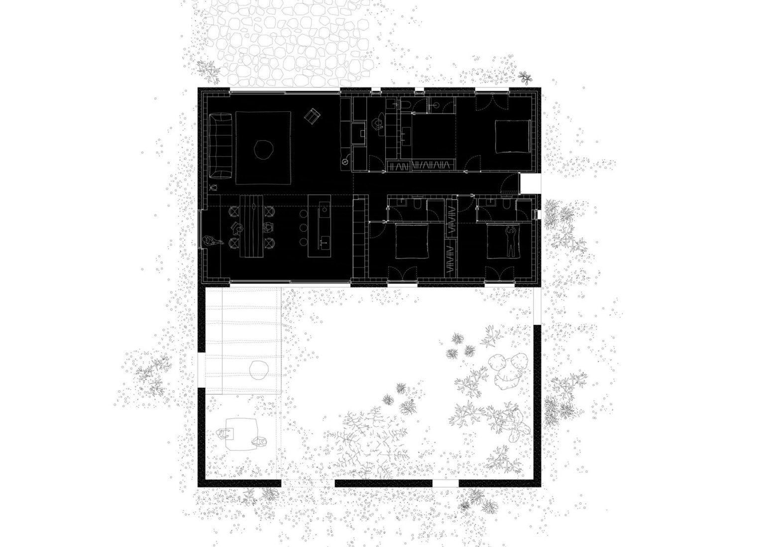Ground floor plan. Ca Na Pau by Munarq Arquitectos.
