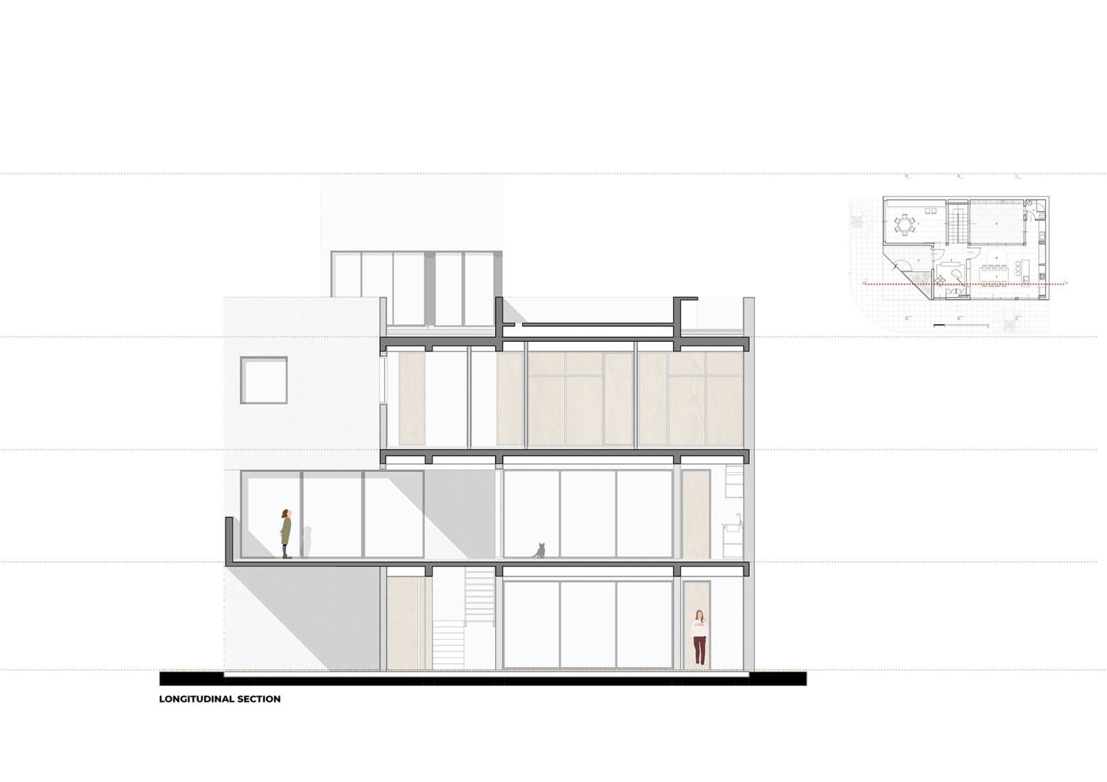 Section. Manuela Pedraza House by OADD arquitectos.