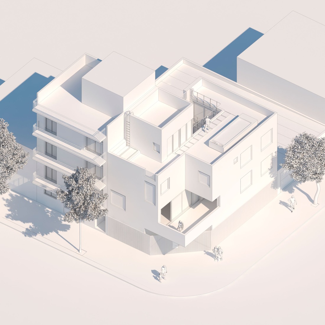 Axonometry. Manuela Pedraza House by OADD arquitectos.