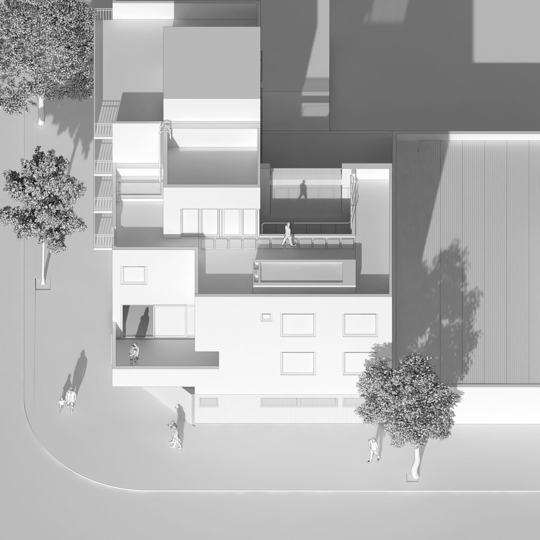 Axonometry. Manuela Pedraza House by OADD arquitectos.