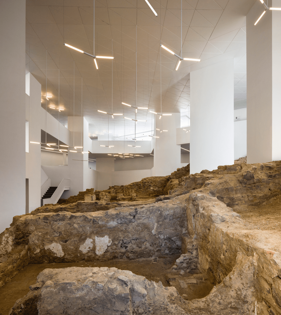 Interior view of the site. Ceuta Public Library, by ParedesPedrosa architects. Photography by Fernando Alda.