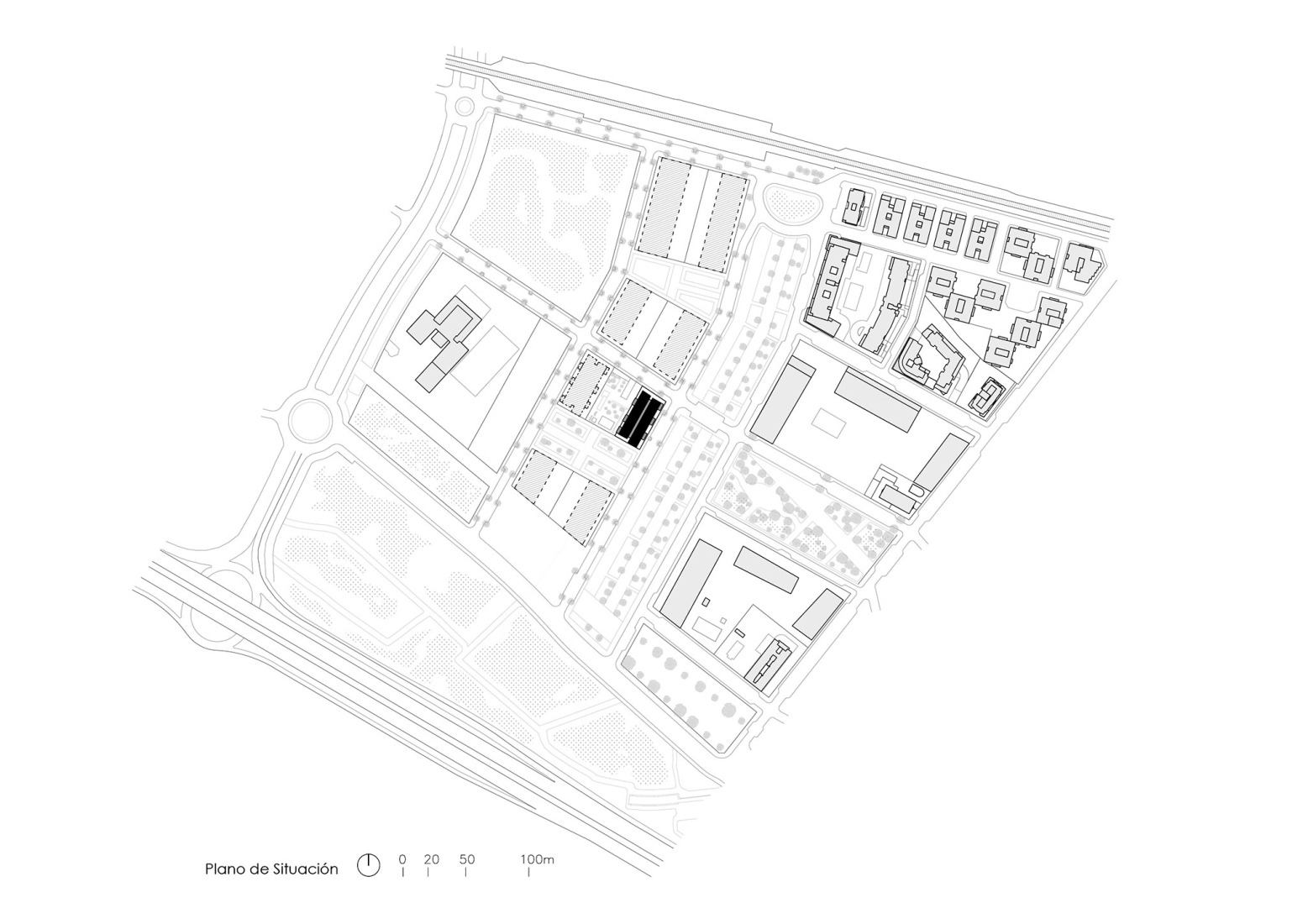 Plano de situación. Edificio Residencial Alborada por Alejandro Muñoz Miranda.