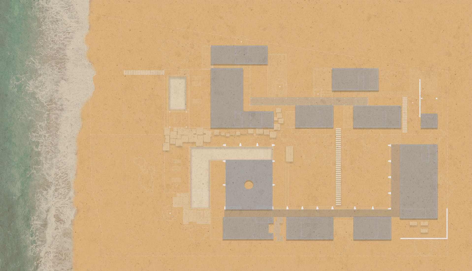 Plano de emplazamiento. Conjunto Lyons por CAAM + Arquitectos.