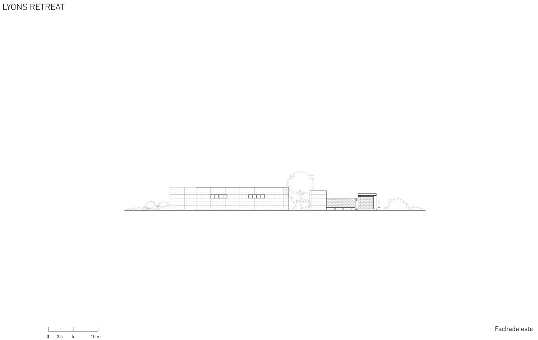 Alzado este. Conjunto Lyons por CAAM + Arquitectos.