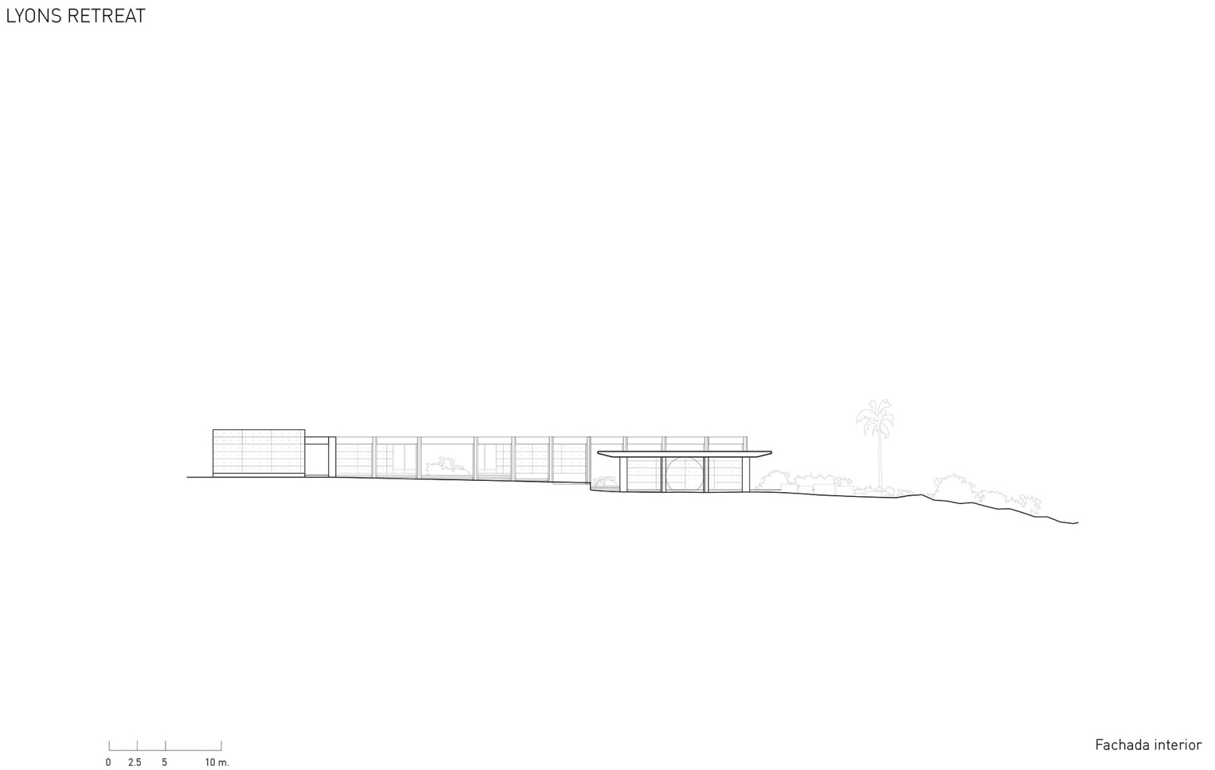 Alzado interior. Conjunto Lyons por CAAM + Arquitectos.
