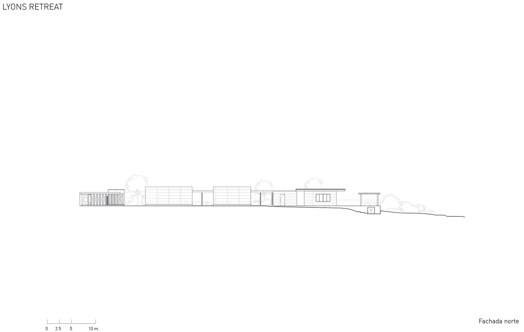 Alzado norte. Conjunto Lyons por CAAM + Arquitectos.