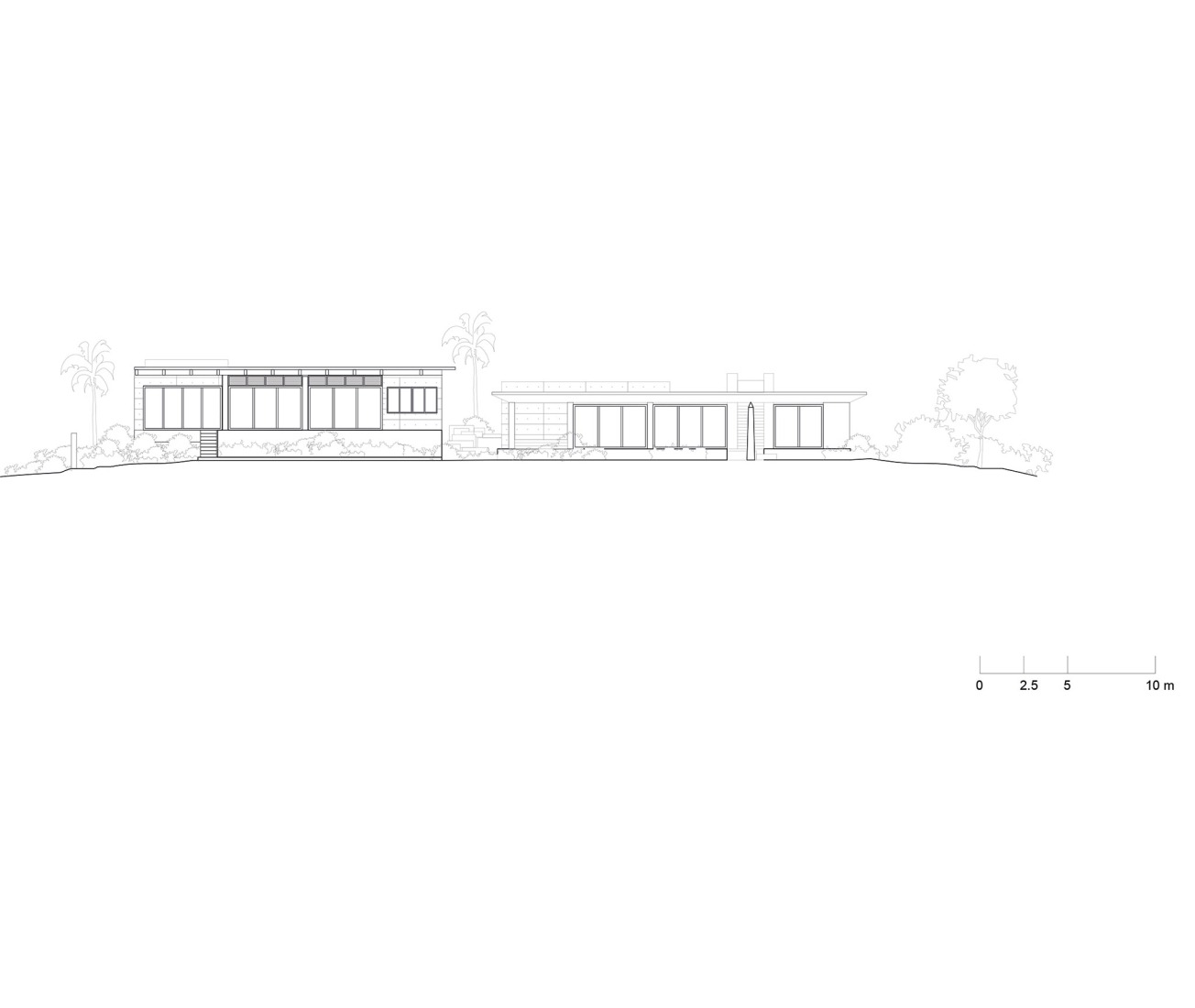Alzado oeste. Conjunto Lyons por CAAM + Arquitectos.