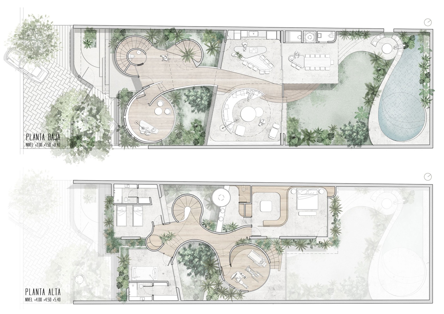 Floor plans. Forest House by GRIZZO Studio.