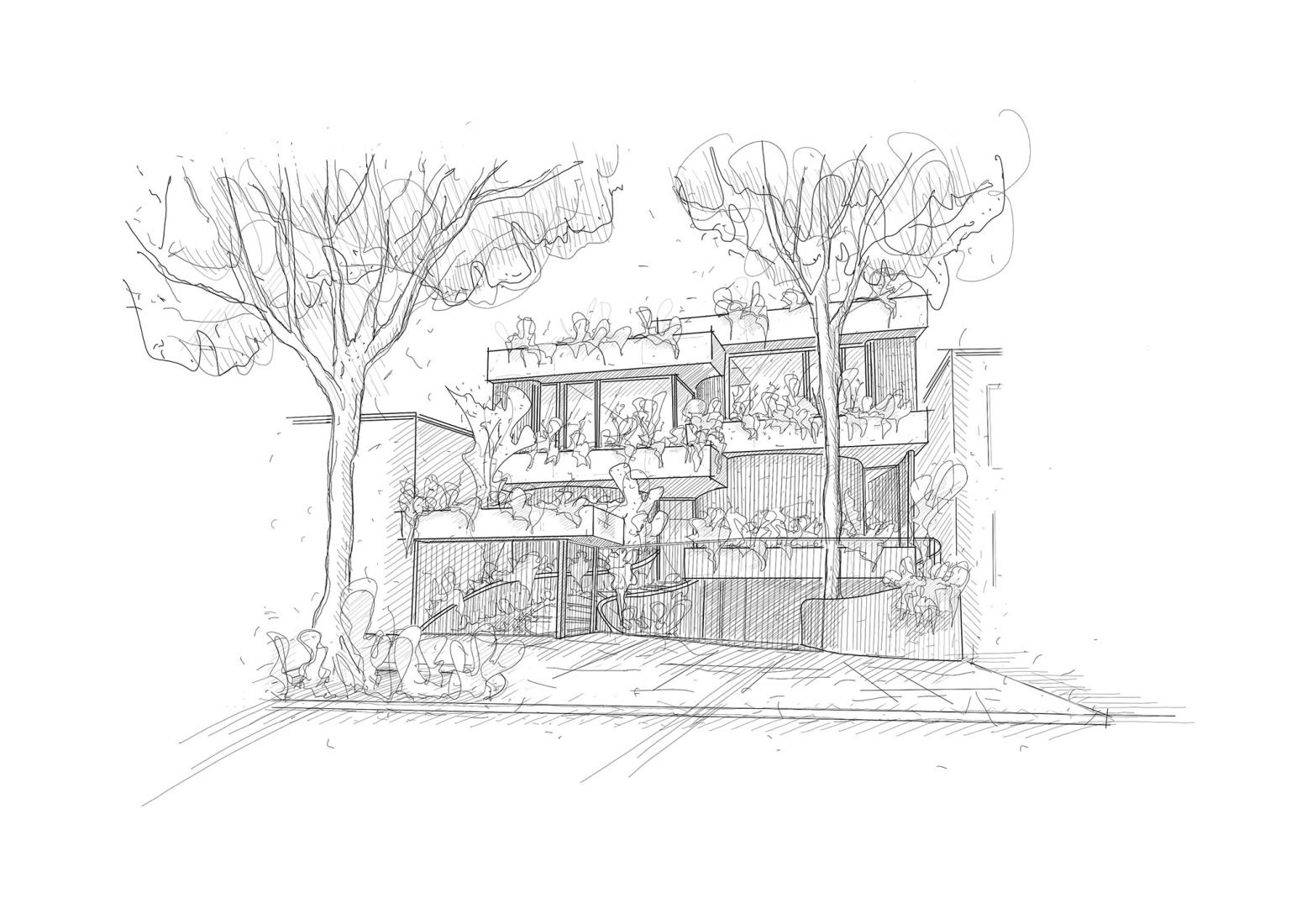 Sketch. Forest House by GRIZZO Studio.