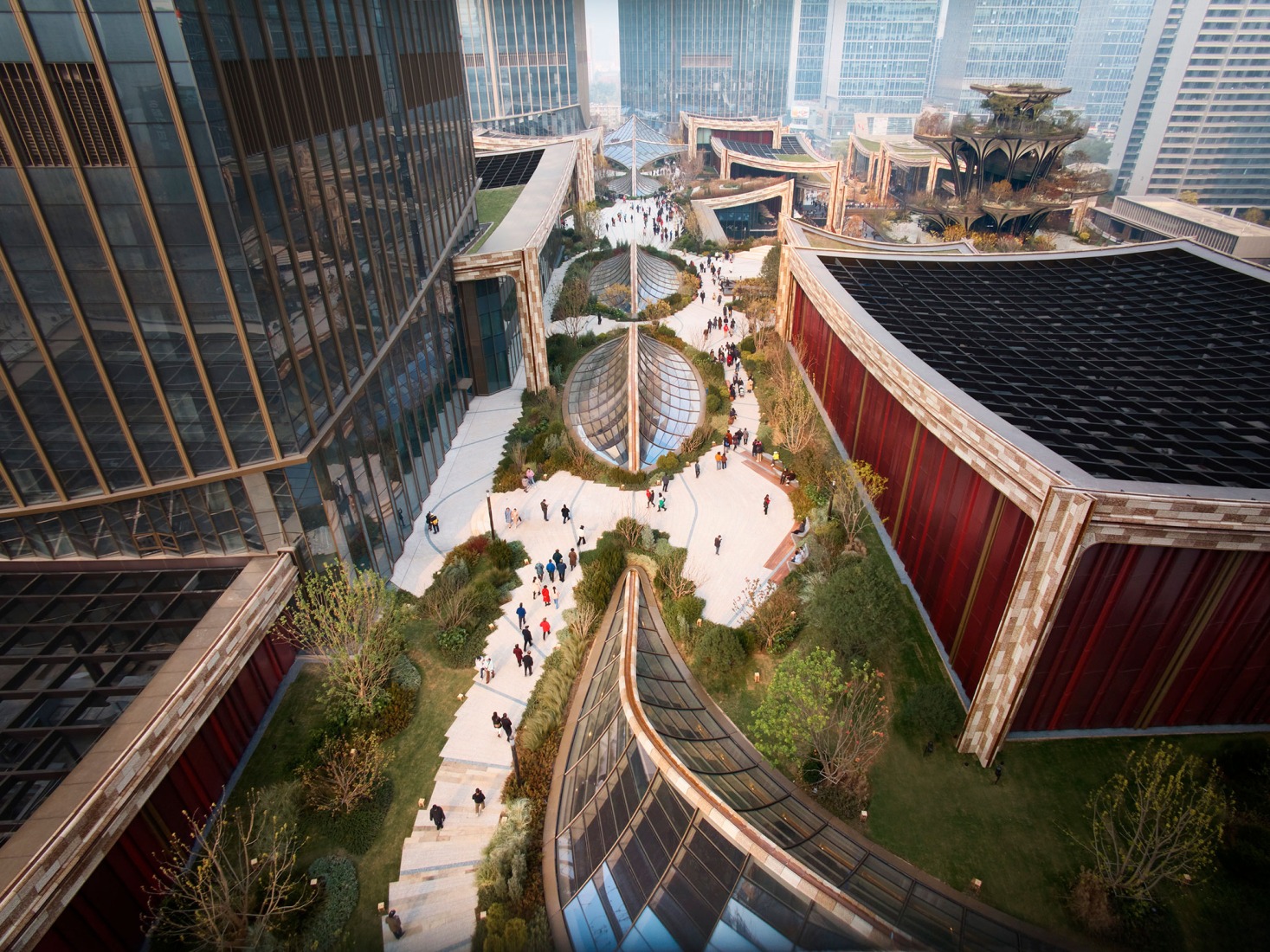The Xi’an Culture Business District by Heatherwick studio. Photograph by Qingyan Zhu.