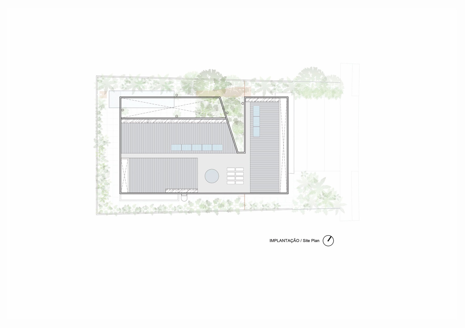 Site plan. "Casa da Sombra" by Laurent Troost Architectures.