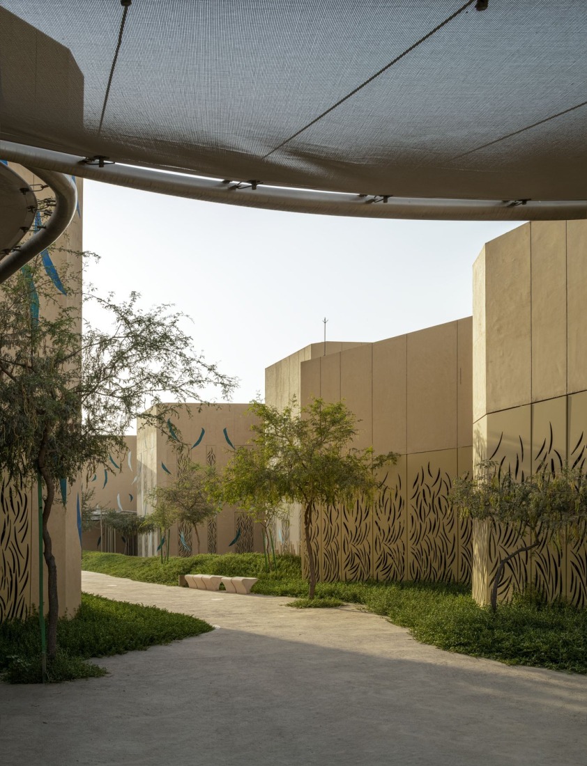 Dar Al Marefa School by RCR Arquitectes. Photograph by Hisao Suzuki.