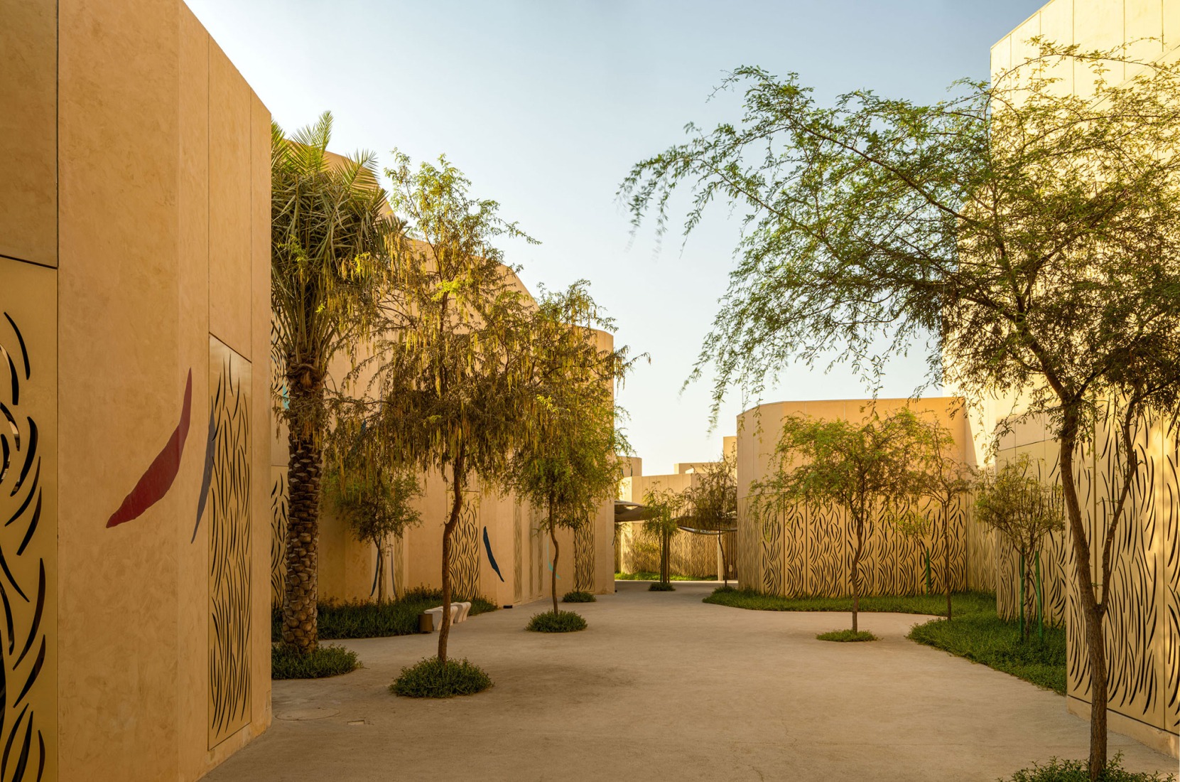 Dar Al Marefa School by RCR Arquitectes. Photograph by Jesus Granada.
