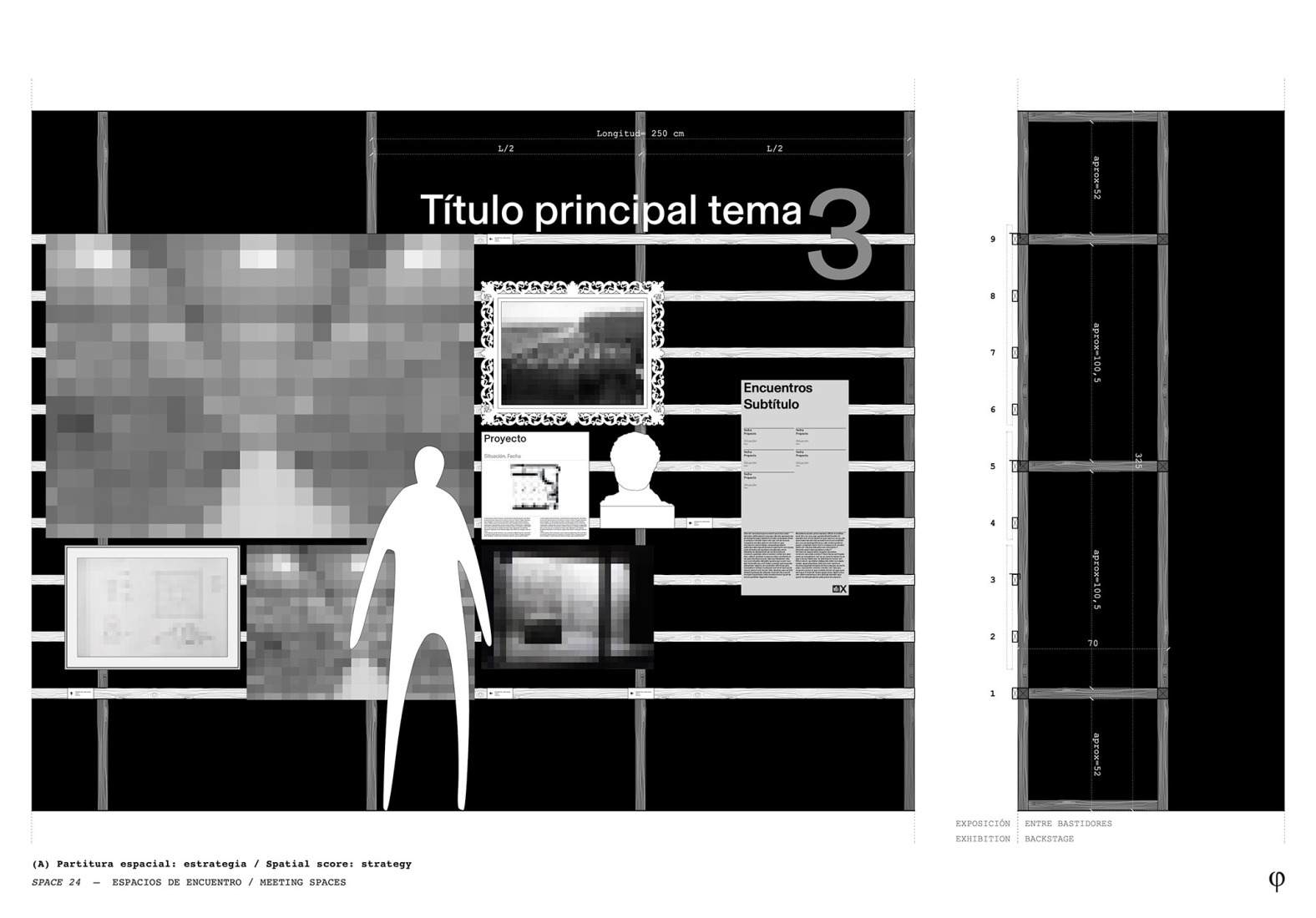 Partitura espacial, estrategia. Espacio expositivo en el Museo ICO por Studio Pachón-Paredes. 