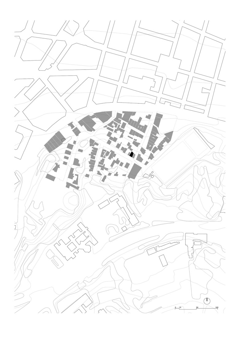 Plano de emplazamiento. Casa Villano por AOCR.