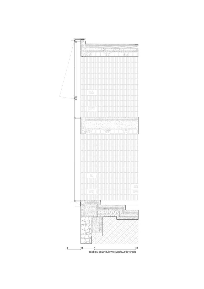 Sección constructiva. Casa Villano por AOCR.