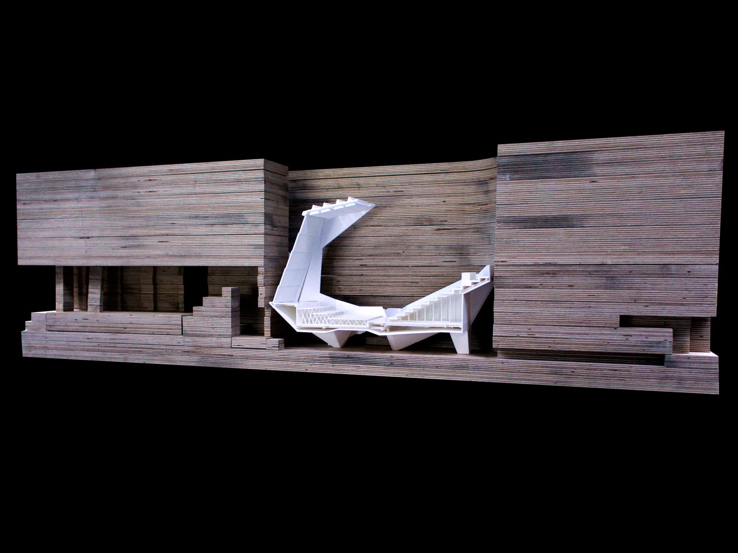 Maqueta. Sala de conciertos en el Balneario Imperial por Petr Hájek ARCHITEKTI.