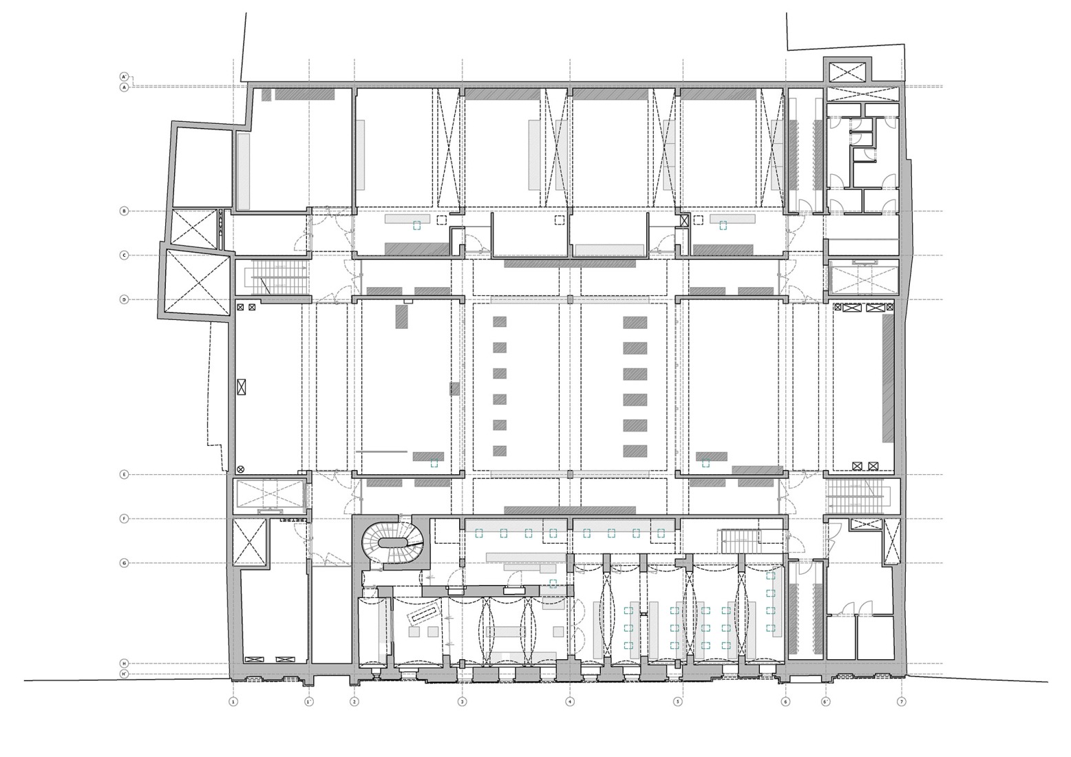 Basement floor plan. Technology Centre by Projektový ateliér UMPRUM.
