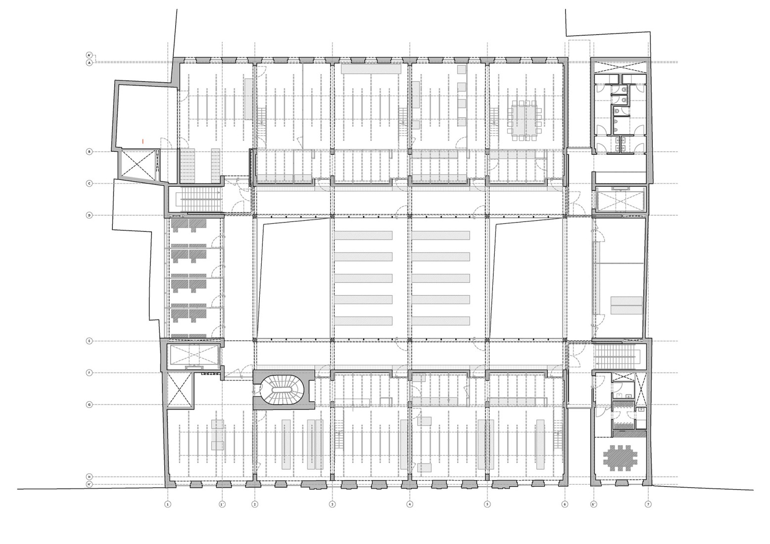 Second floor plan.  Technology Centre by Projektový ateliér UMPRUM.