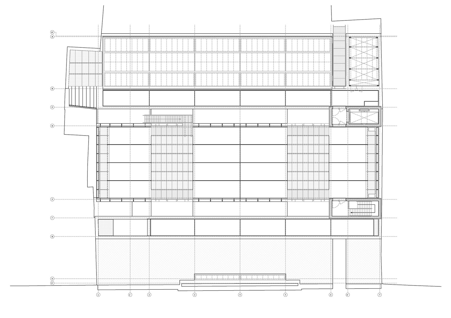 Fifth floor plan. Technology Centre by Projektový ateliér UMPRUM.