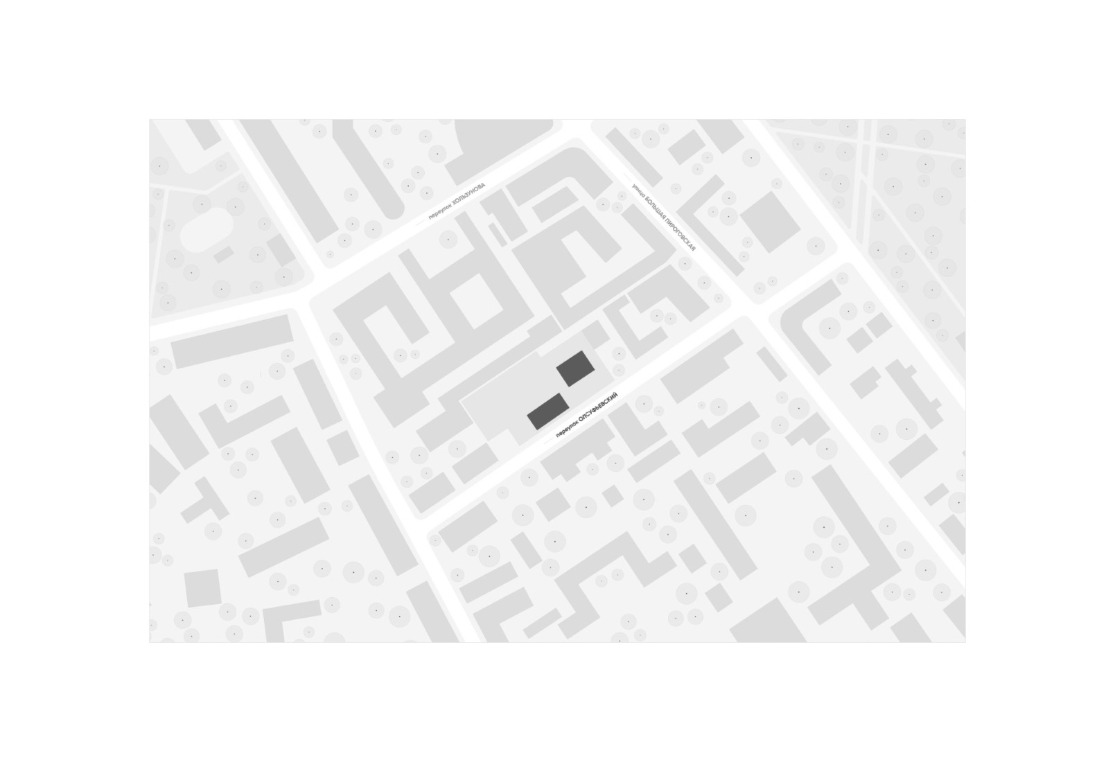 Site plan. "White Khamovniki" by Tsimailo Lyashenko and Partners.