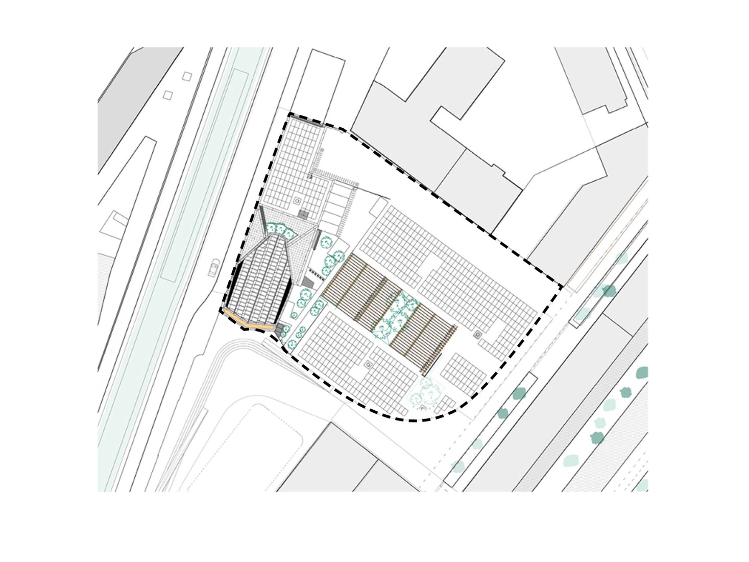Site plan. Arsenal Tower by Arte Charpentier.
