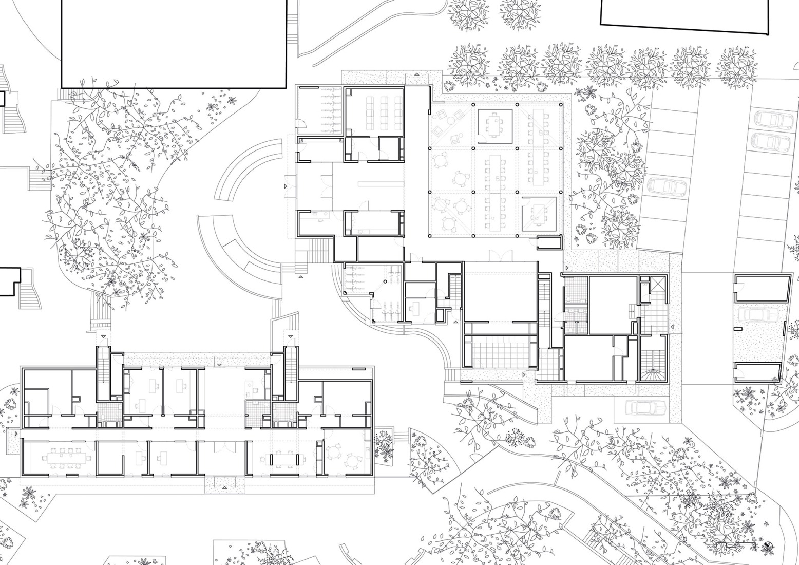Ground floor plan. Student residence in Cergy by graal.