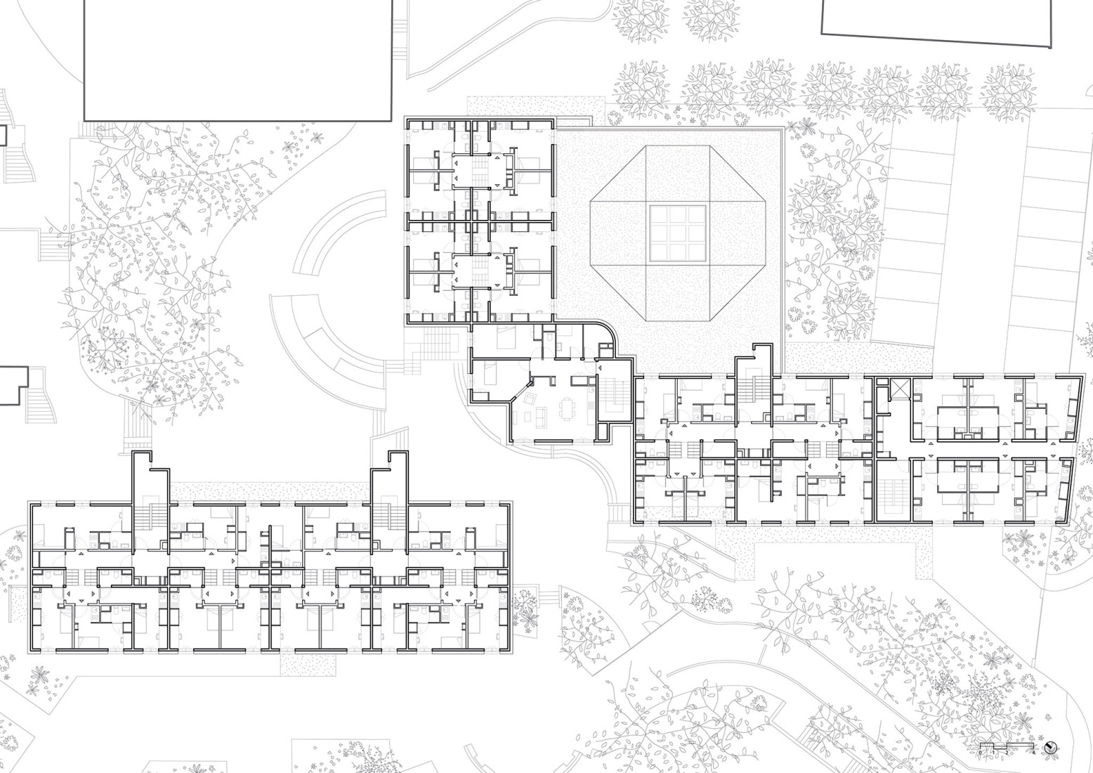 First floor plan. Student residence in Cergy by graal.