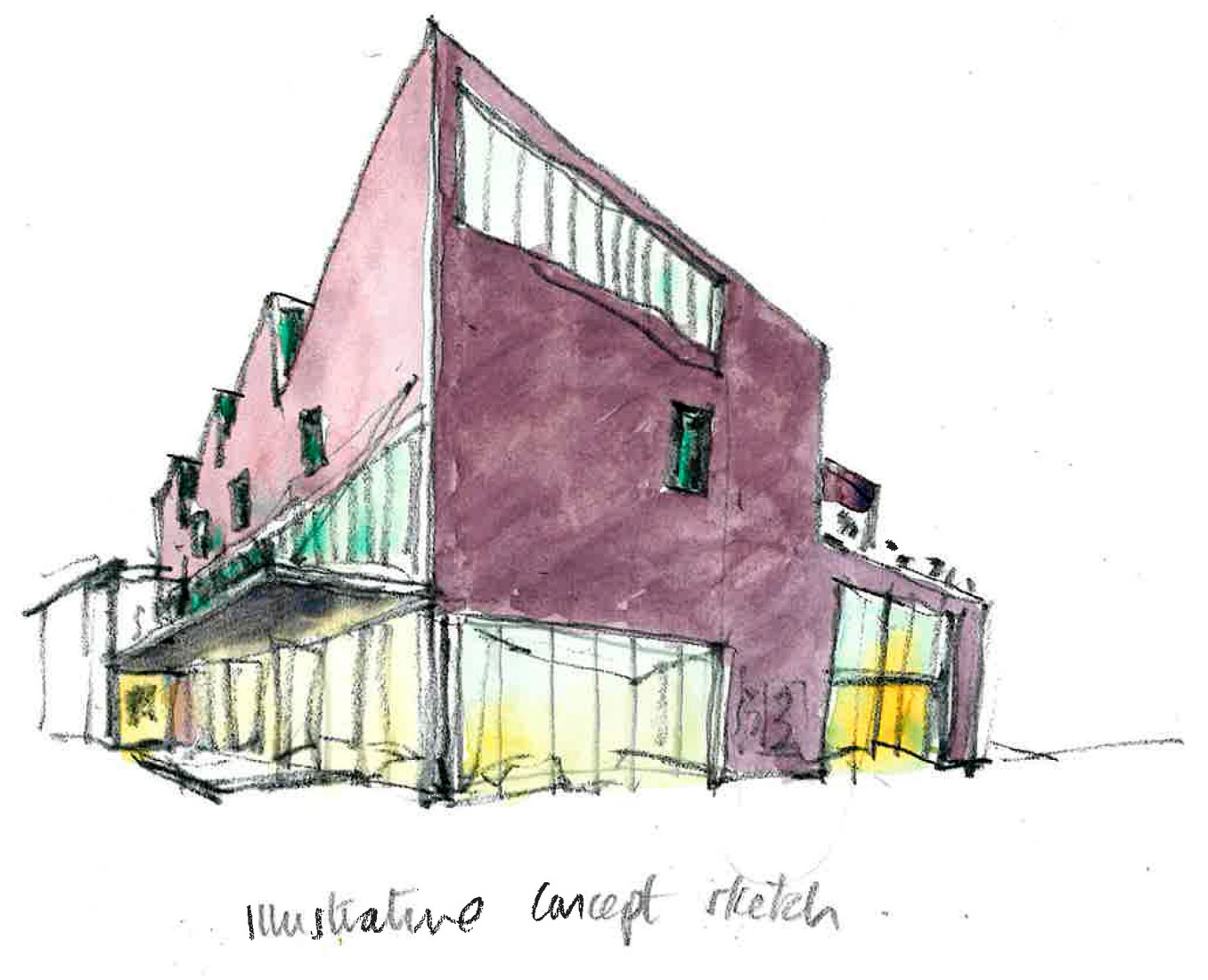 Sketches. Sadler’s Wells Dance Theatre by O'Donnell + Tuomey.
