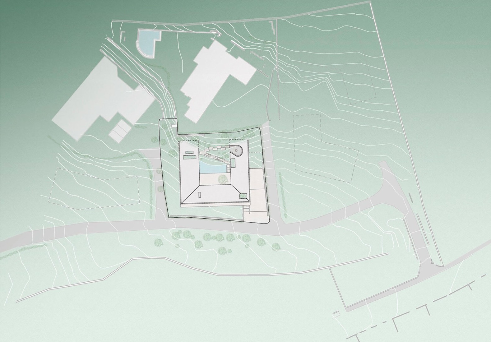 Plano de emplazamiento. Casa Oeiras por OODA.