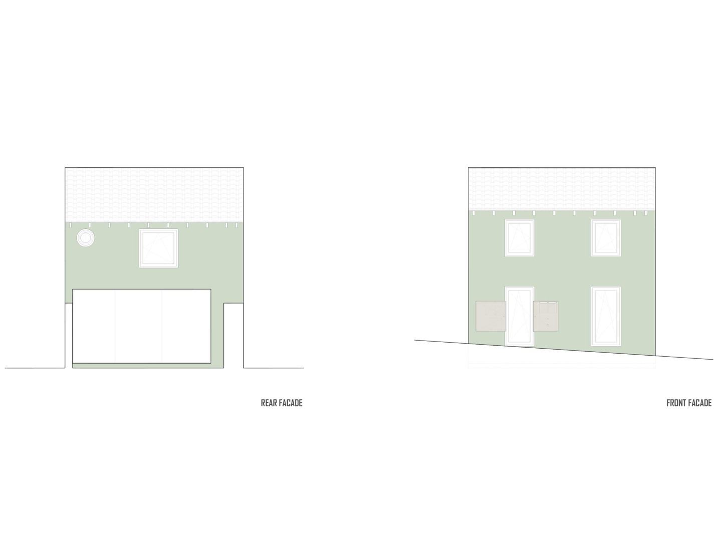 Elevations. Gago Green House by Bruno Dias Arquitectura.