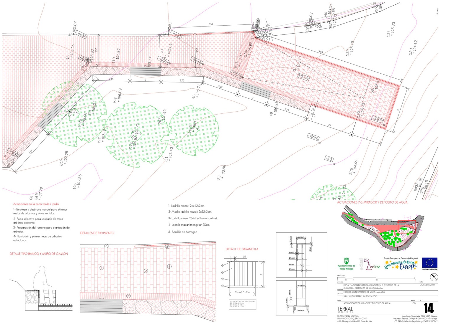 Zoom planta. Jardín mirador por Terral Arquitectos.