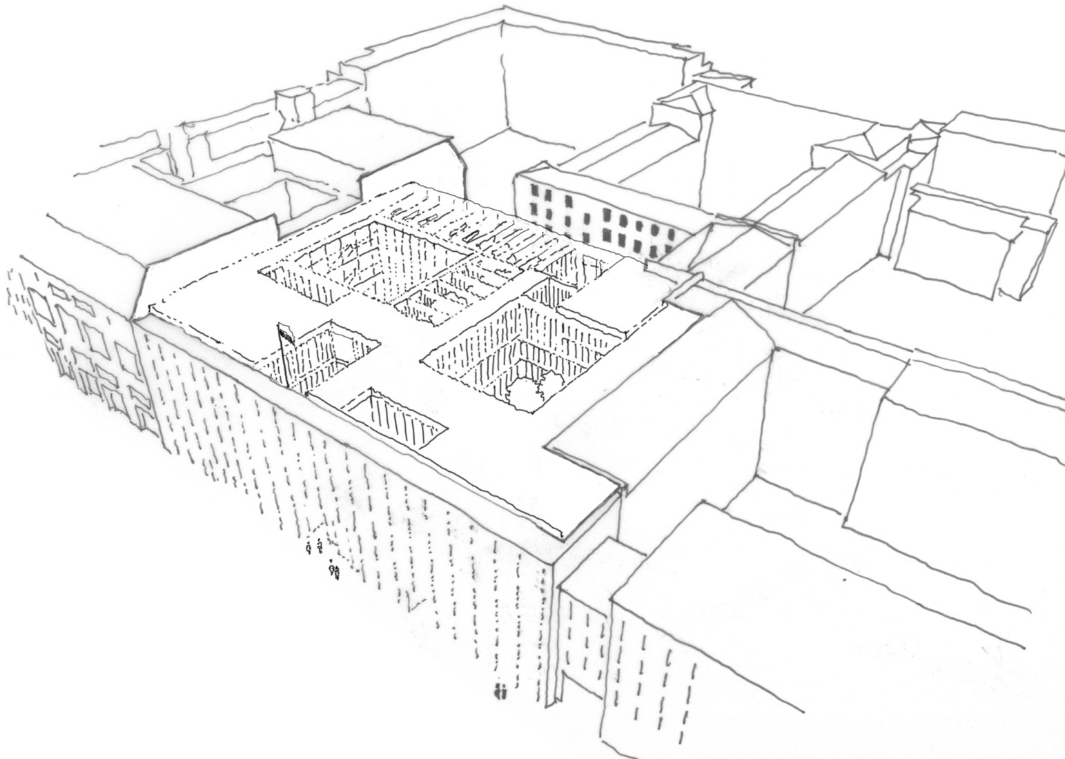 Sketch. Polish Embassy by JEMS Architekci.