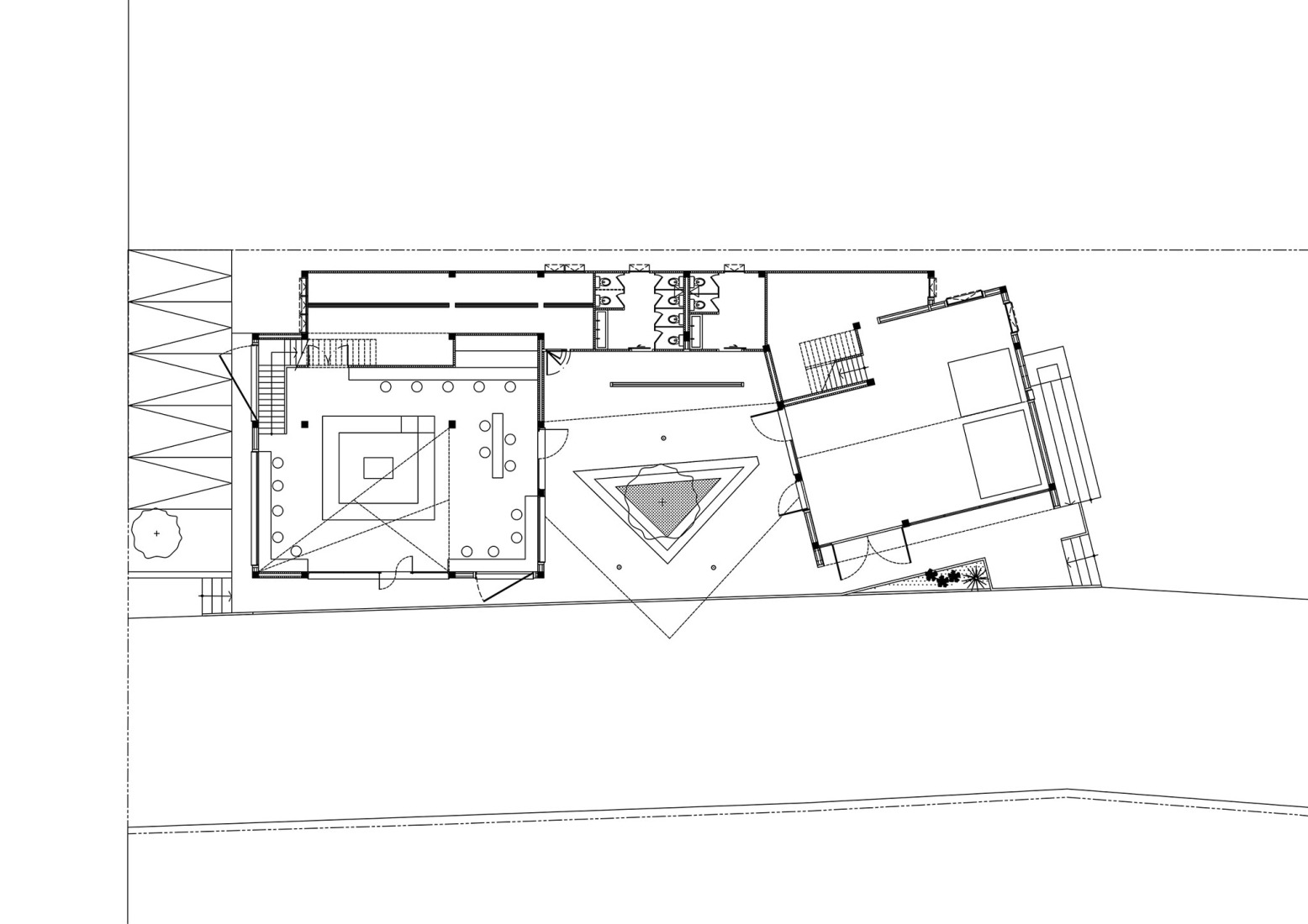 Plano de planta baja. DIFF Coffee Roasters por ASWA.