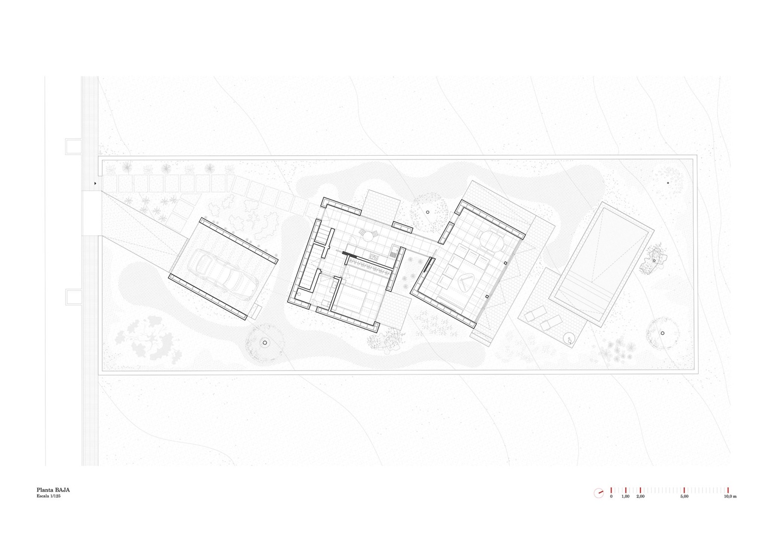 Ground floor plan. Accordion House by FORarquitectura.