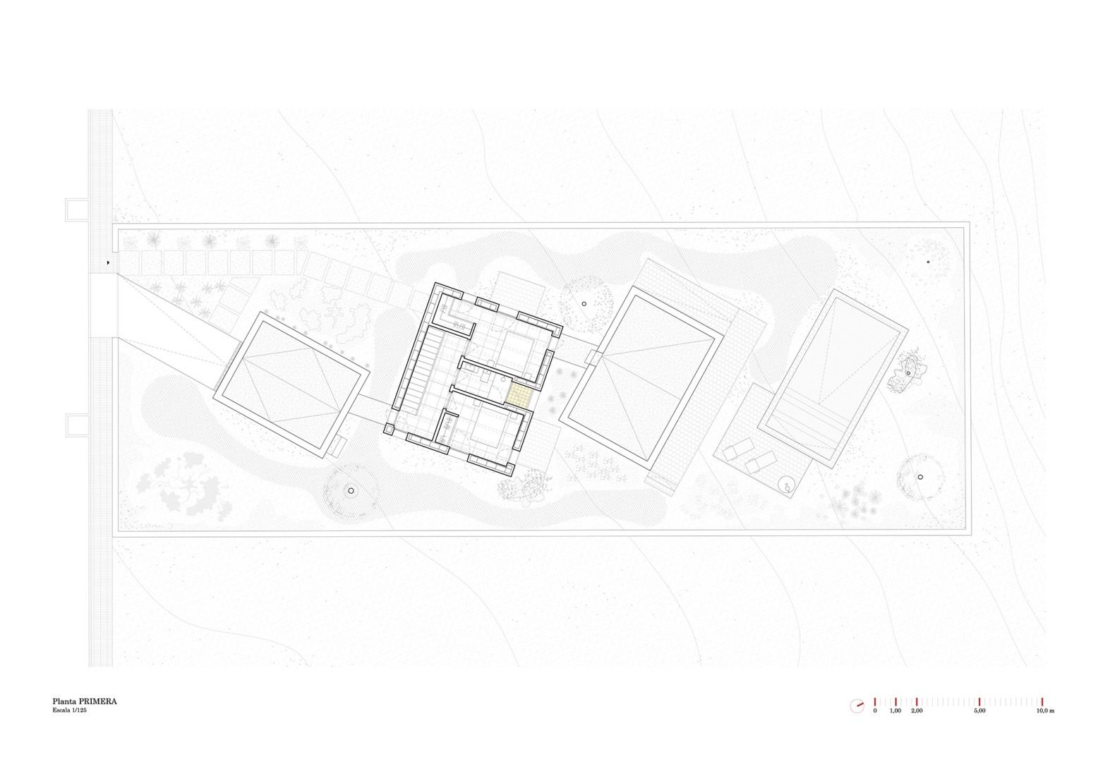 First floor plan. Accordion House by FORarquitectura.