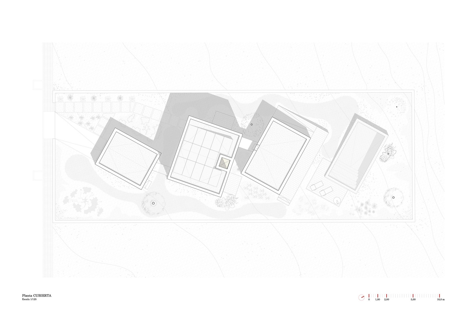 Roof floor plan. Accordion House by FORarquitectura.