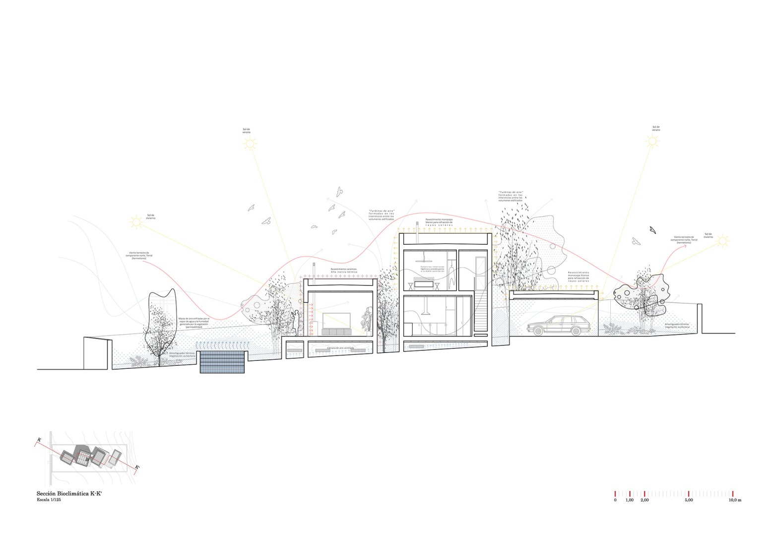 Section. Accordion House by FORarquitectura.